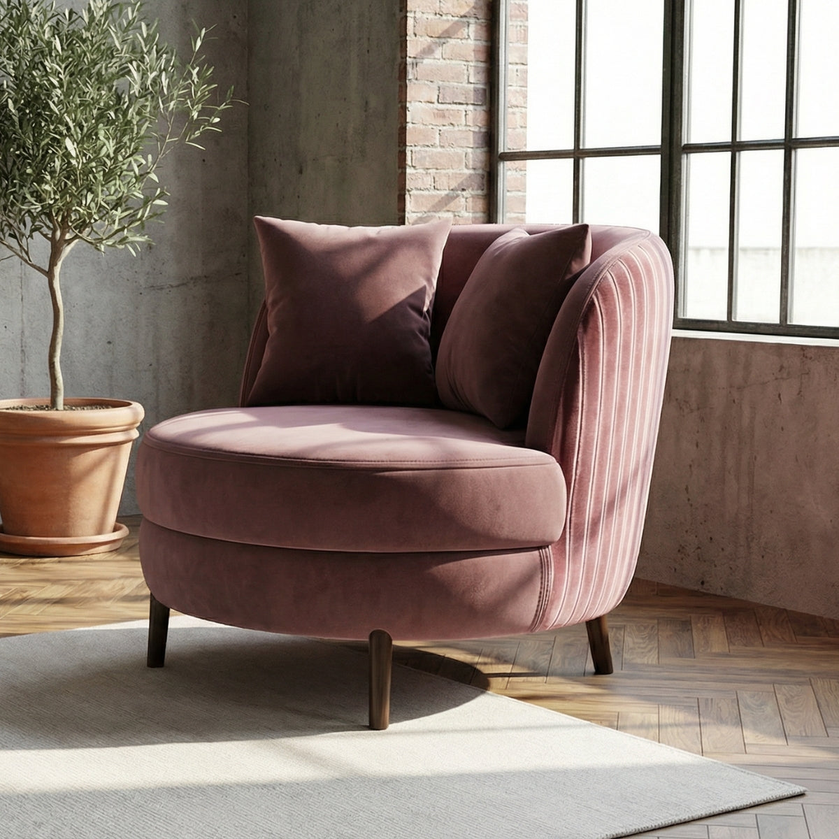 Marlène Petal Noir Armchair