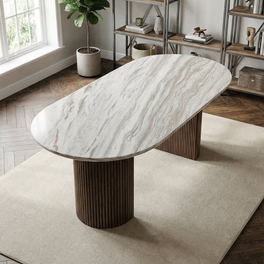 Helios Marble Top Dining Table