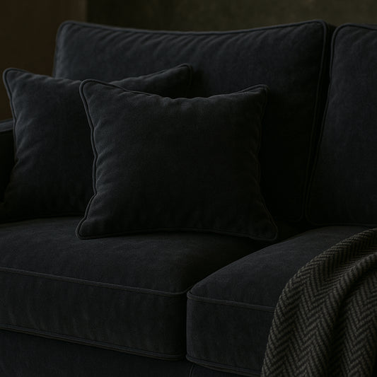 Conway Velvet Three-Seater Sofa
