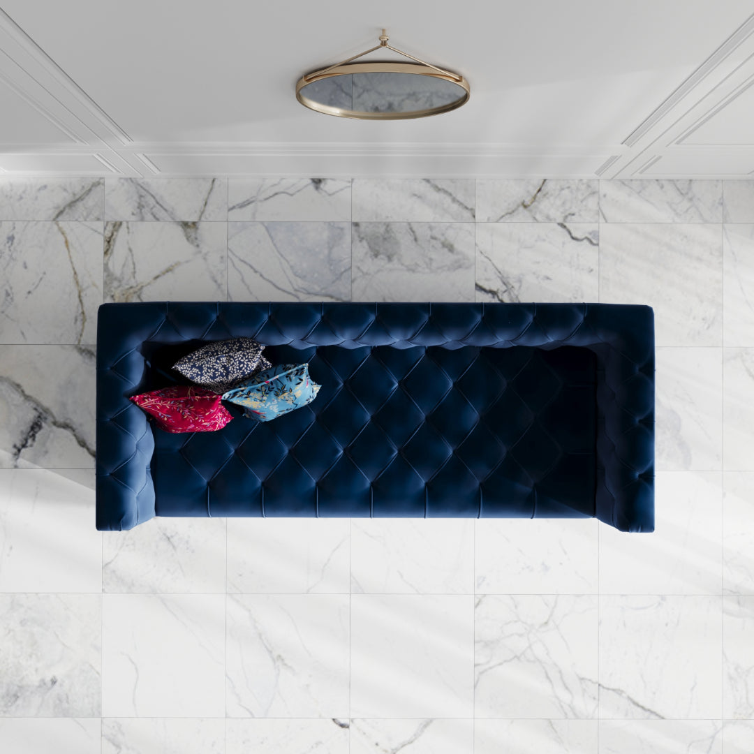 Tuxedo Tufted x Sara Miller Velvet Sofa