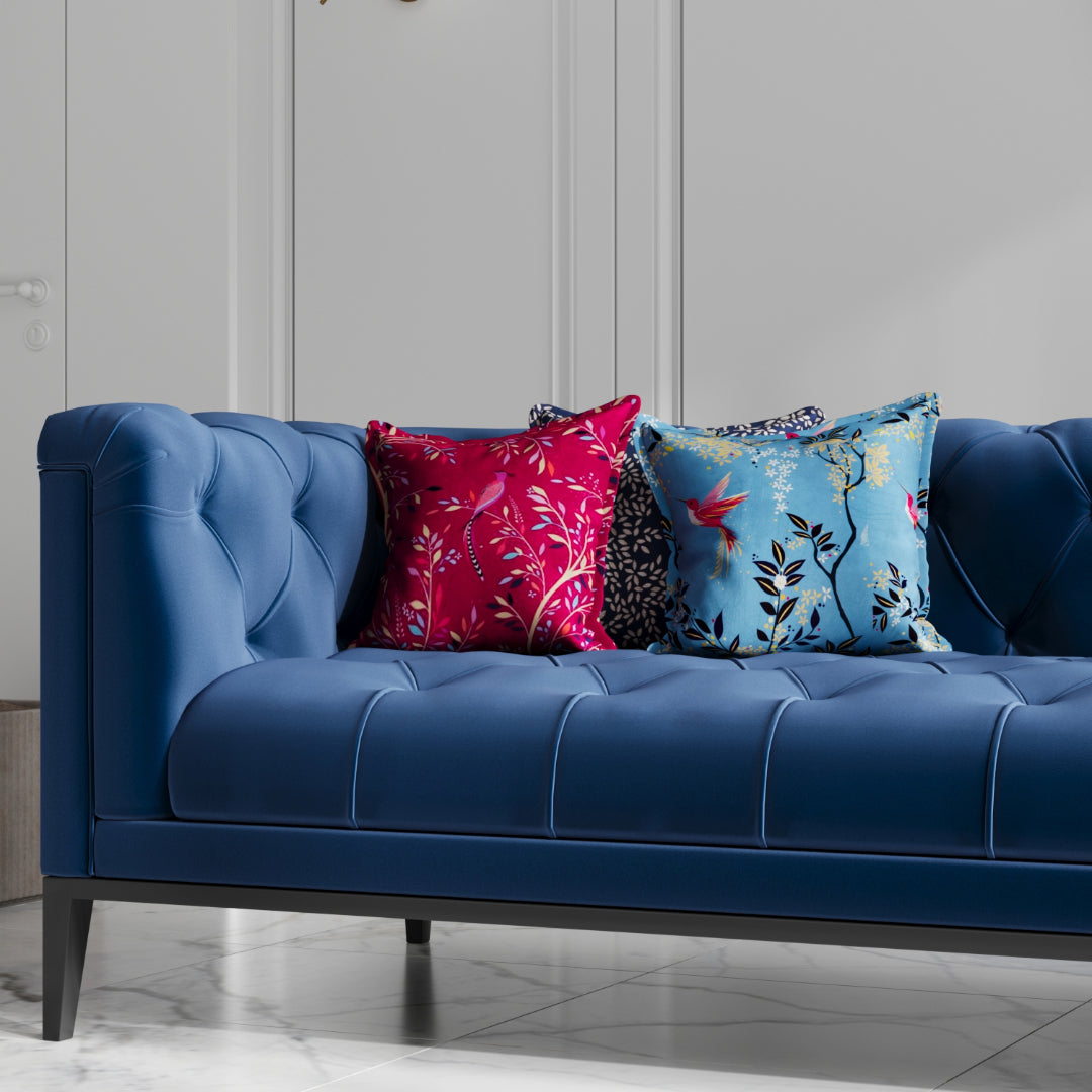 Tuxedo Tufted x Sara Miller Velvet Sofa
