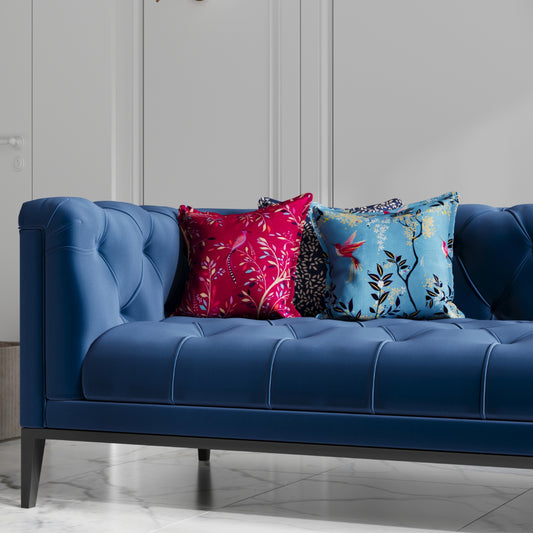 Tuxedo Tufted x Sara Miller Velvet Sofa