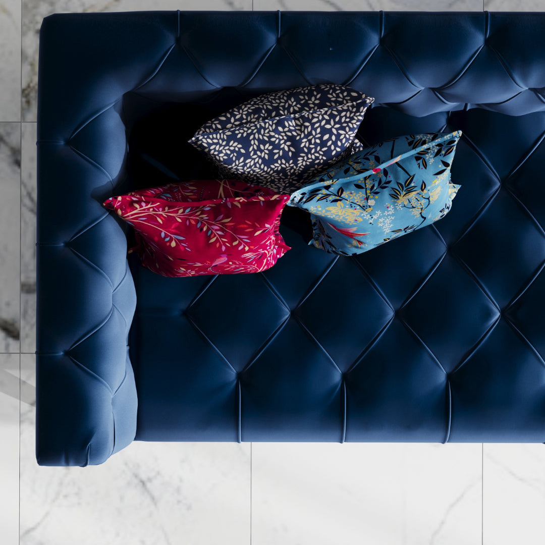 Tuxedo Tufted x Sara Miller Velvet Sofa