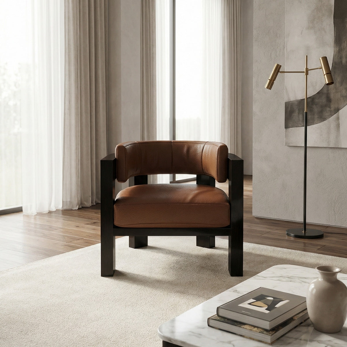 Saint-Germain Leather Armchair