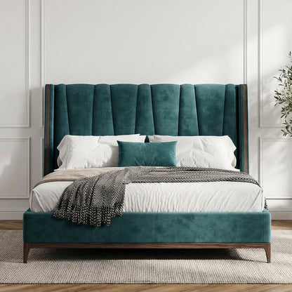 Beaumont Bed in Everglade Velvet