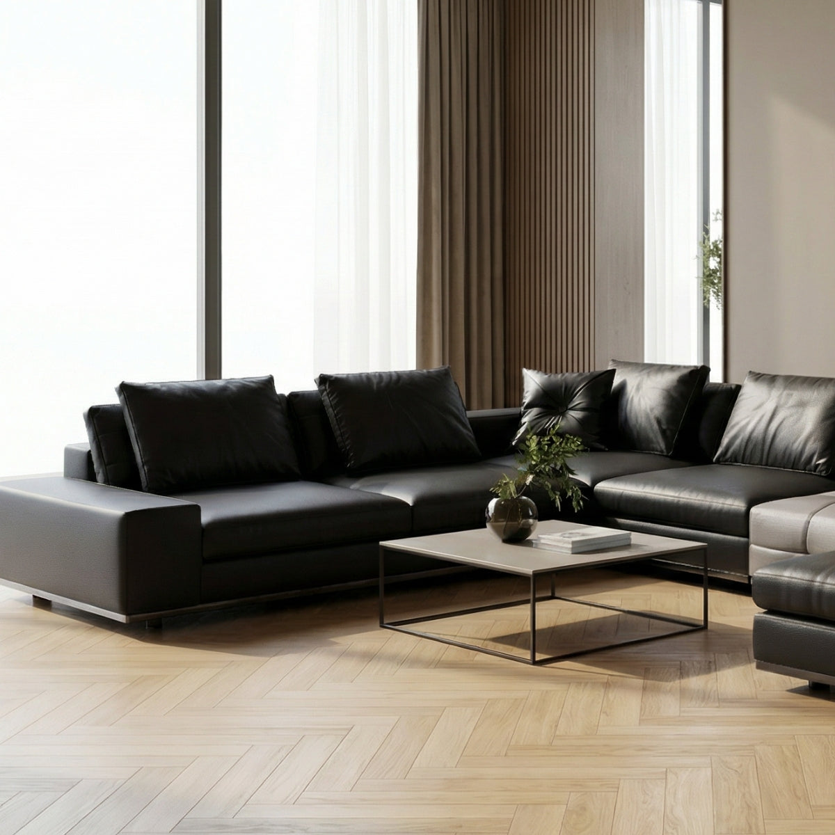 Kensington Premium Leatherette Modular Sofa