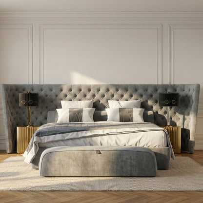 Vittoria Tufted Bed in Lakefront Mist