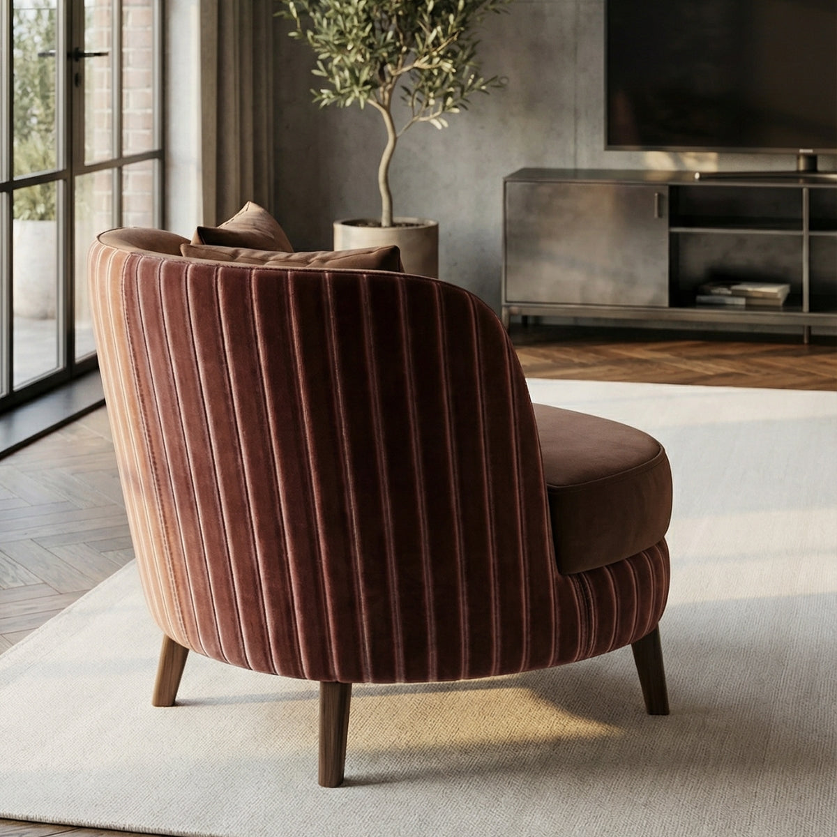 Marlène Petal Noir Armchair