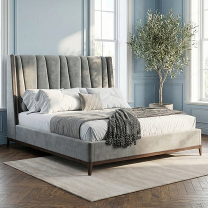 Beaumont Bed in Hampshire Grey Velvet