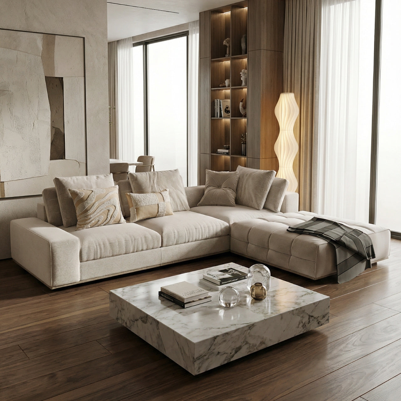 Siena Three-Seater Sofa with Ottoman