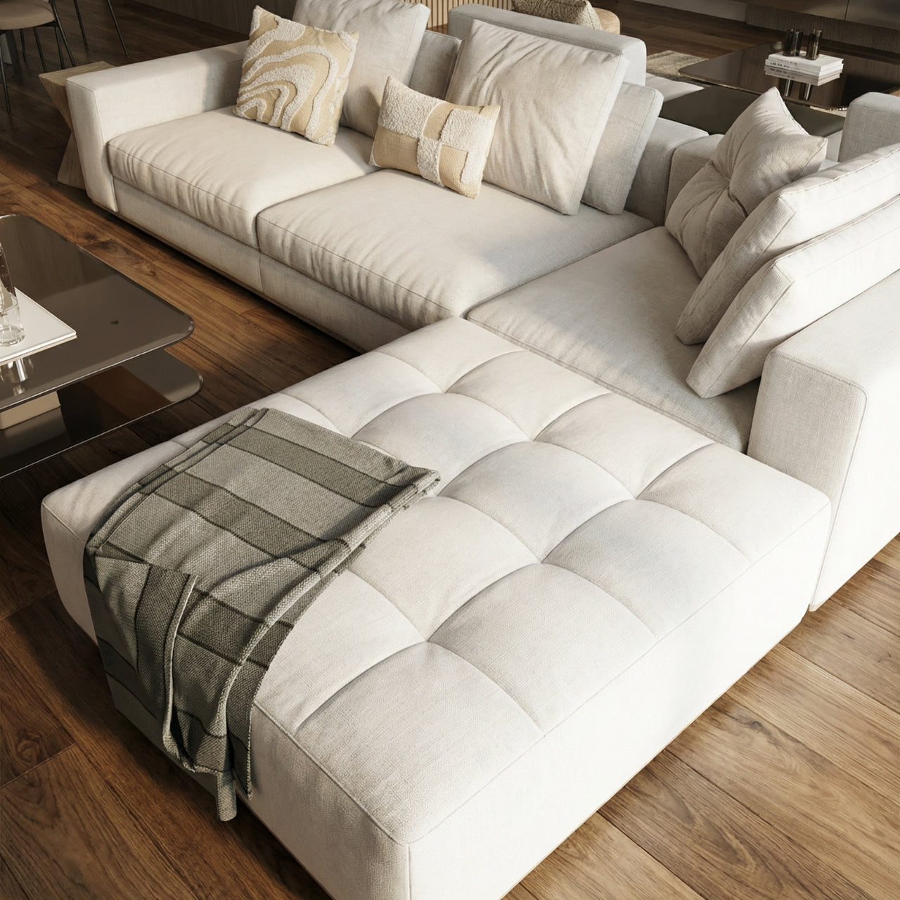 Siena Three-Seater Sofa with Ottoman