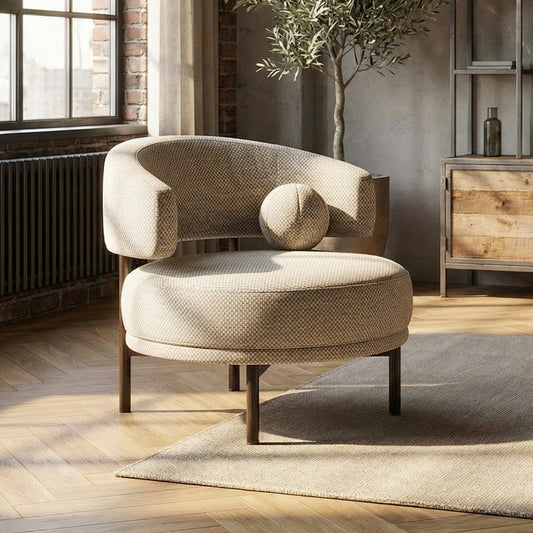 The Palais Armchair in Oatmeal