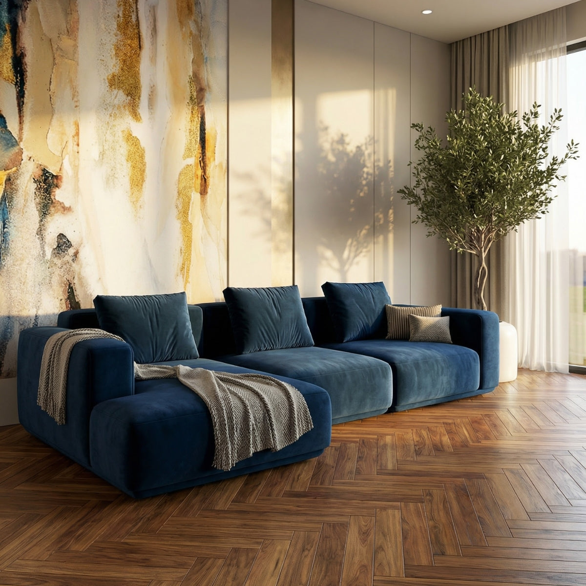 The Azure L-Shaped Corner Sofa