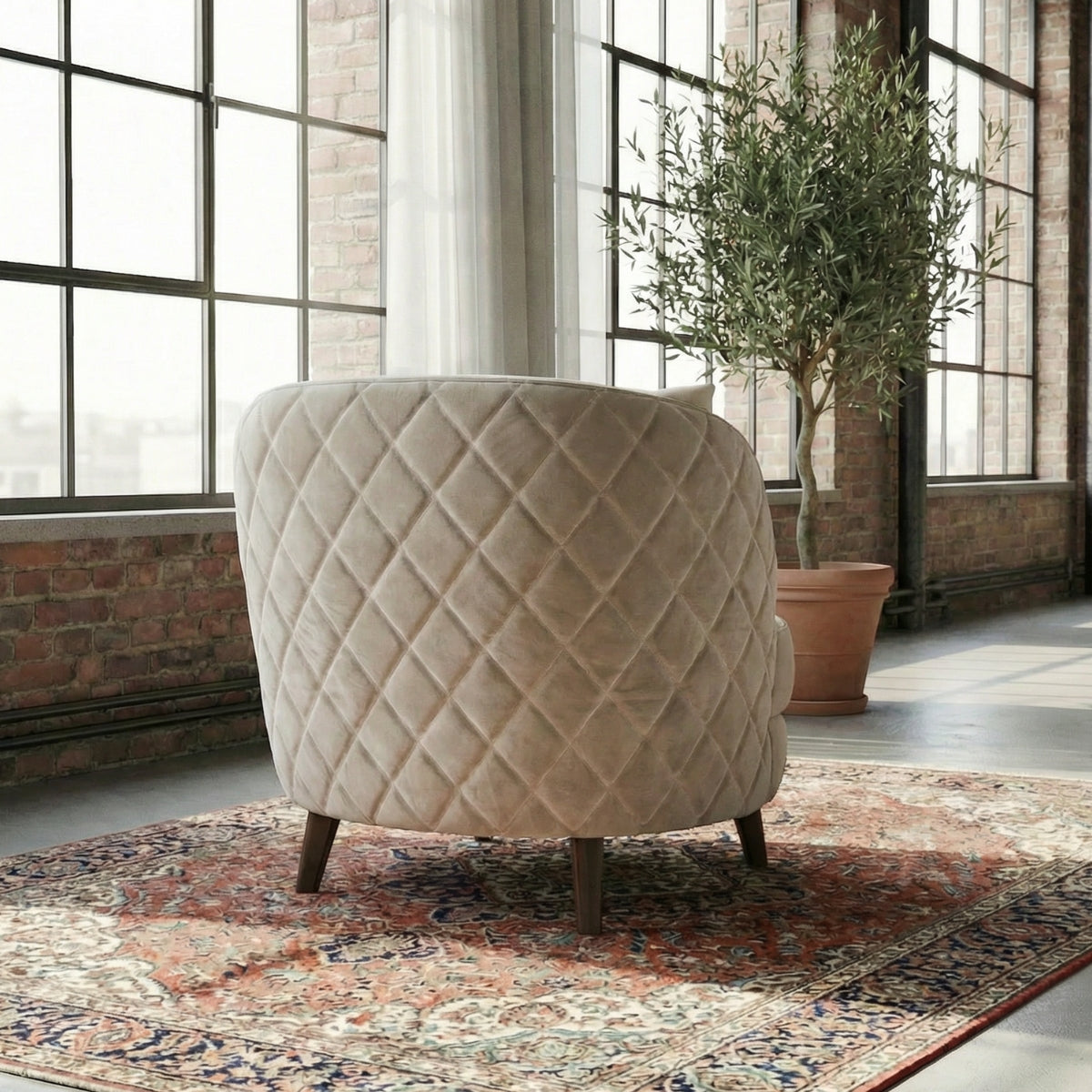 Marlène Spotlight Ivory Armchair