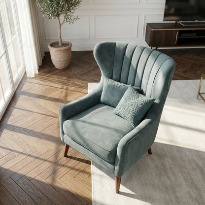 Ashbourne Midcentury Armchair in Highland Moss