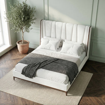 Beaumont Bed in Regency White Boucle