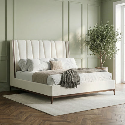 Beaumont Bed in Regency White Boucle