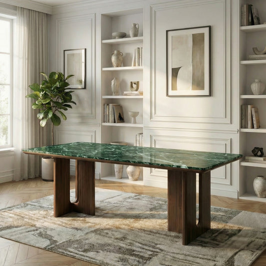 Highgrove Verdant Marble Top Dining Table