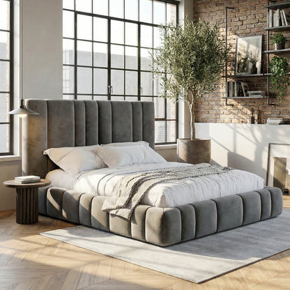Palatino Modern Bed in Lakefront Mist