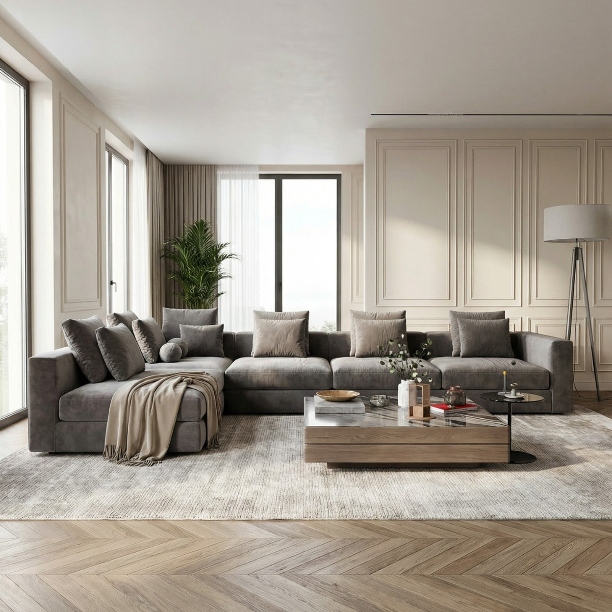 Richmond Velvet Corner Sofa