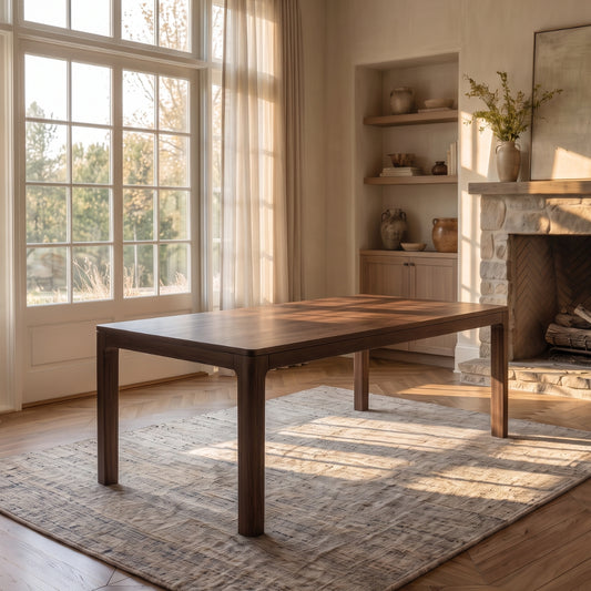 Hudson Walnut Dining Table with Rounded Leg