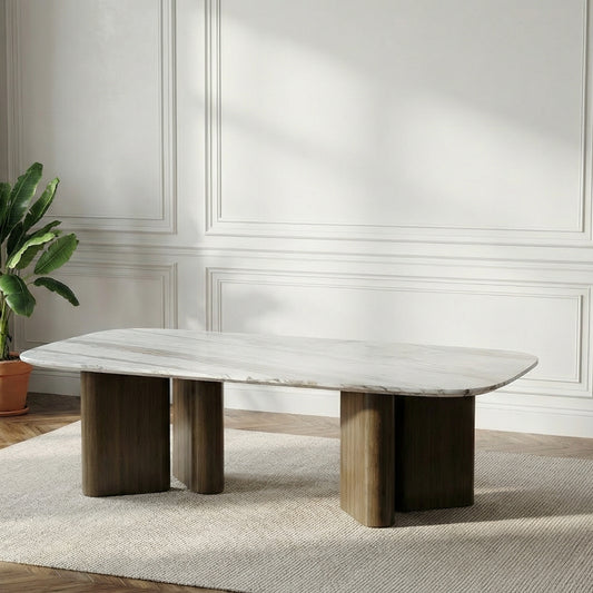 Hera Marble Top Dining Table in Volakas
