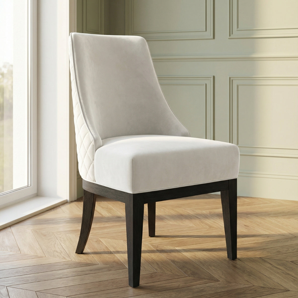 Vivienne Two Tone Dining Chair in Arctic Pearl