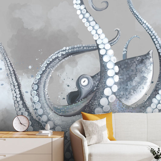 In the Deep End Octopus Wallpaper