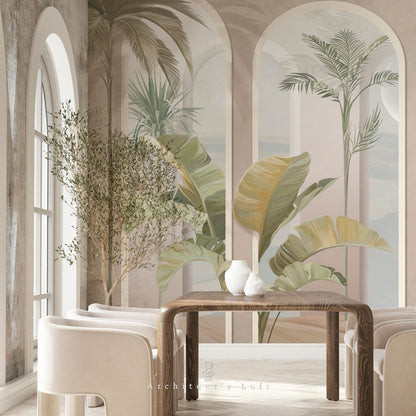 Tropical Colonnade Wallpaper