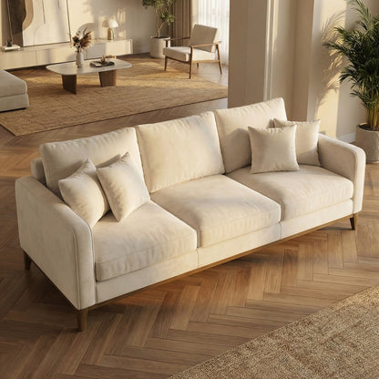 Conway Velvet Three-Seater Sofa