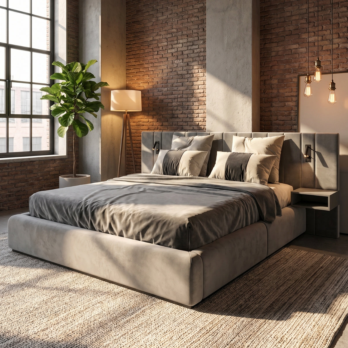 Soho Suite Bed with Nightstands and Reading Lights