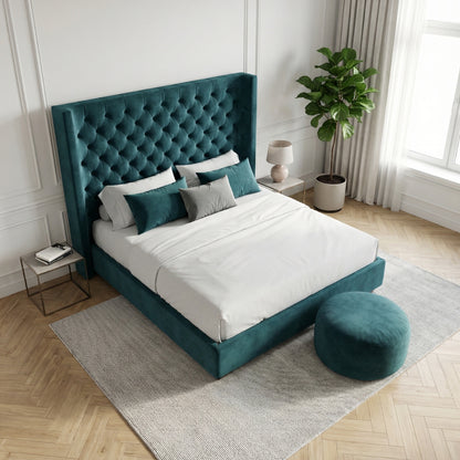 The Ashford Manor Legacy Tufted Bed in Highland Moss