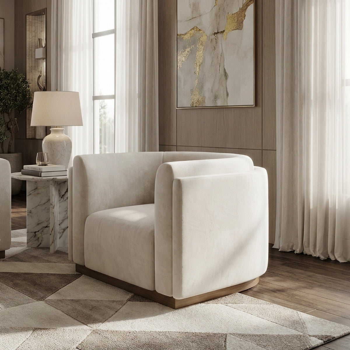 Imperia Velvet Armchair