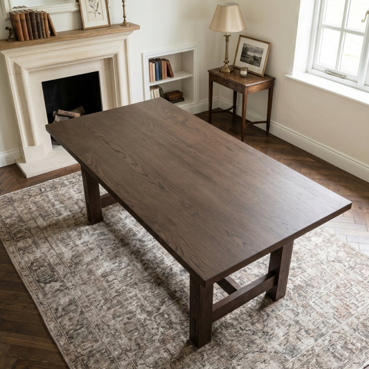 Chatham Oak Dining Table with H-Stretcher Base