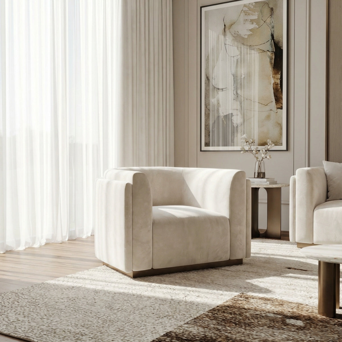 Imperia Velvet Armchair