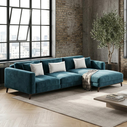 Ravenna L-Shaped Three Seater Corner Sofa in Highland Canopy