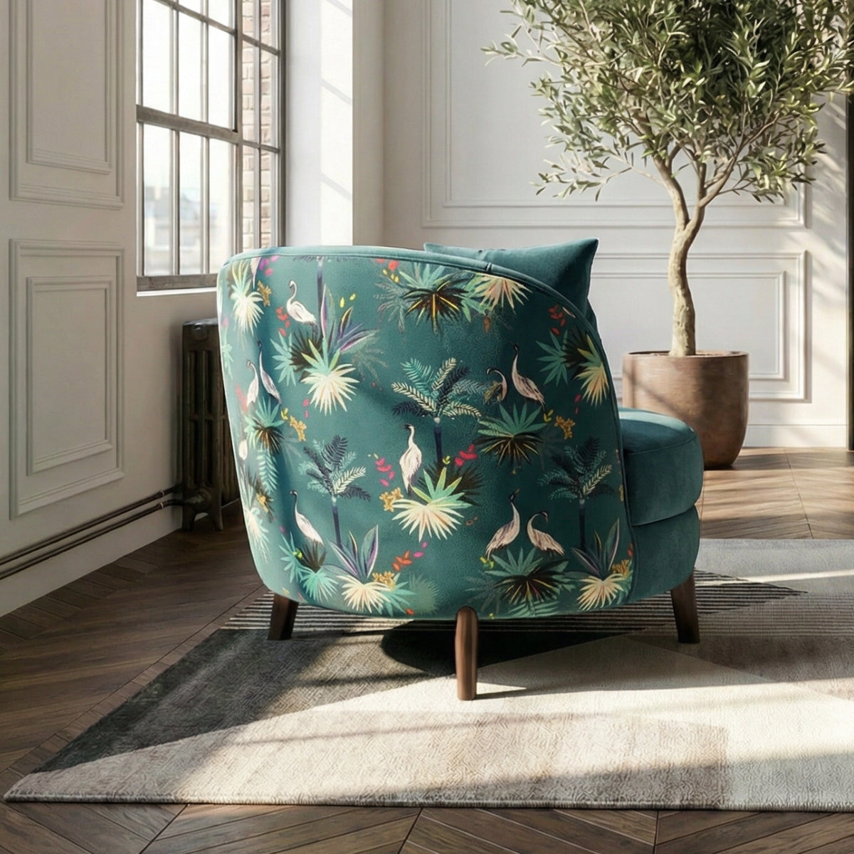 Marlène Armchair x Sara Miller Heron Velvet