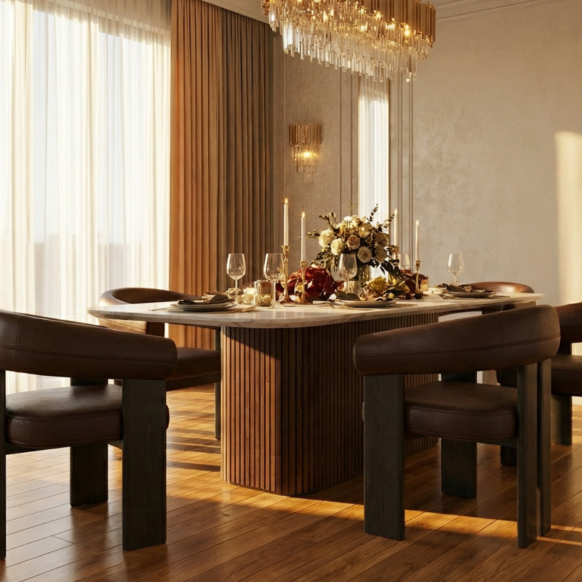 Amalfi Marble Top Dining Table