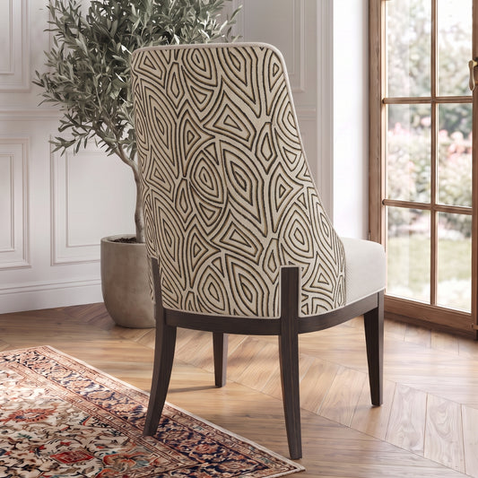 Vivienne Two Tone Dining Chair in Sensia Raven