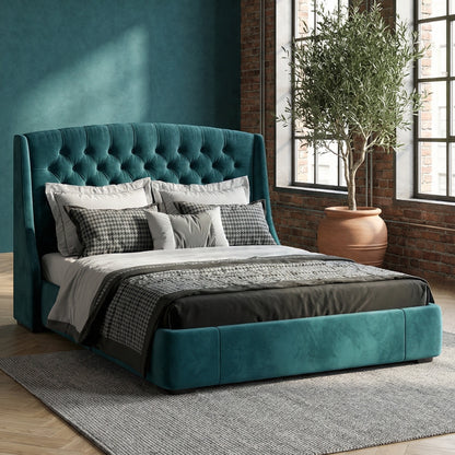 Bellagio Tufted Bed in Venetian Moss