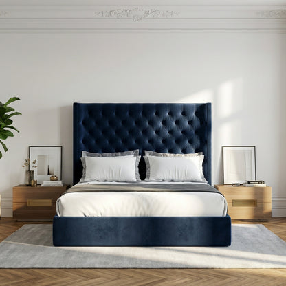 The Ashford Manor Legacy Tufted Bed in Midnight Navy