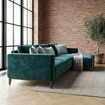 Ravenna L-Shaped Three Seater Corner Sofa in Highland Canopy
