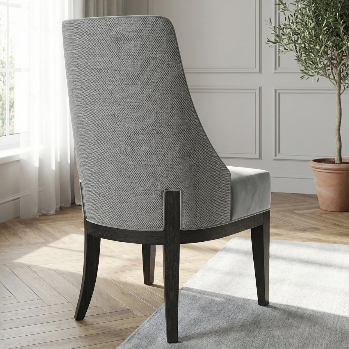 Vivienne Two Tone Dining Chair in Pavilion Grey