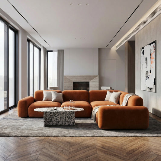 Lawrence Velvet Modular Sofa