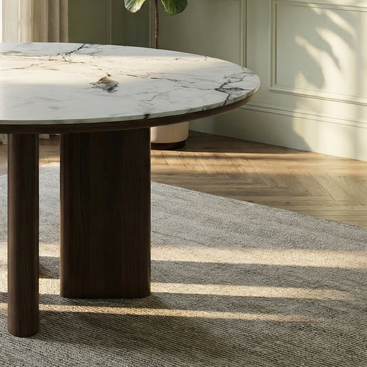 Lucca Marble Top Dining Table Volakas Hellenic Edition