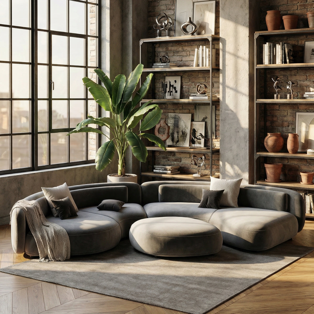 The Portofino Modular Sofa in Aegean Mist