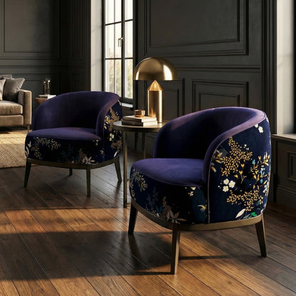 The Notting Hill Sara Miller Velvet Armchair
