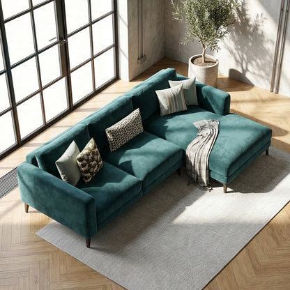 Ravenna L-Shaped Three Seater Corner Sofa in Highland Canopy