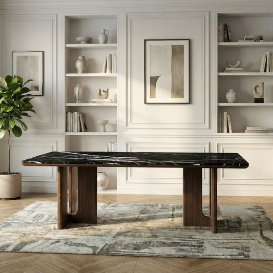 Mayfair Noir Marble Top Dining Table