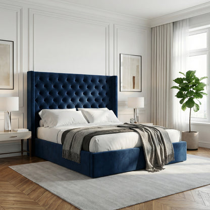 The Ashford Manor Legacy Tufted Bed in Midnight Navy